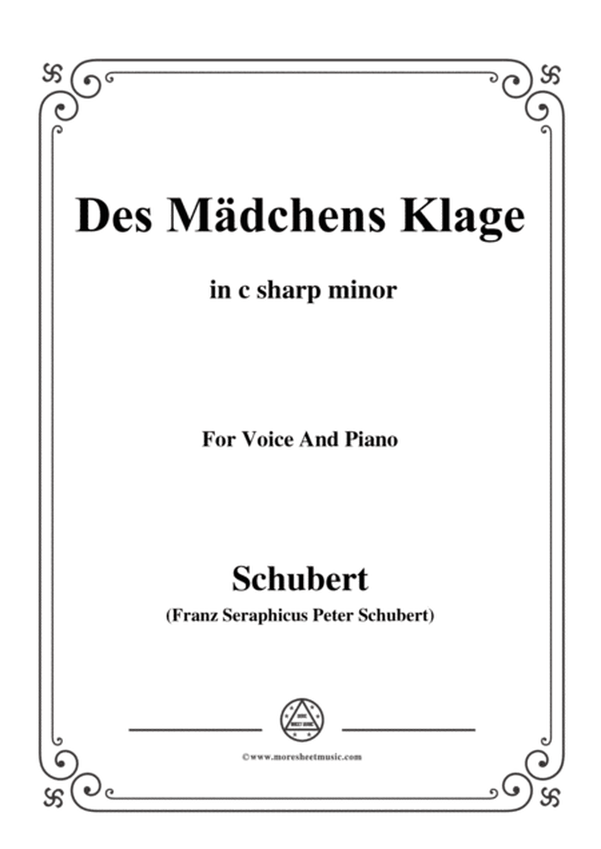 Schubert-Des Mädchens Klage,in c sharp minor,Op.8,No.3,for Voice and Piano image number null