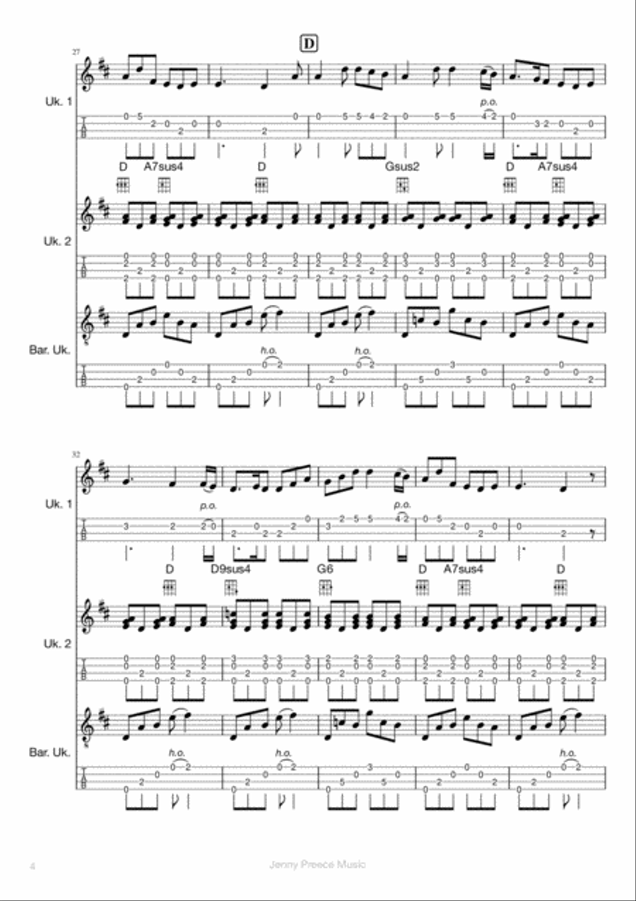 My lodging is on the cold, cold ground Ukulele scores gallery preview page 5