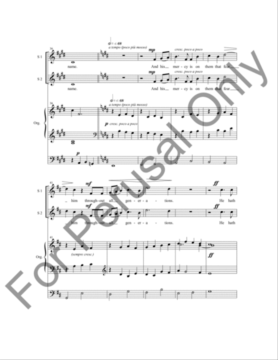 Magnificat and Nunc Dimittis in E SSA scores gallery preview page 5