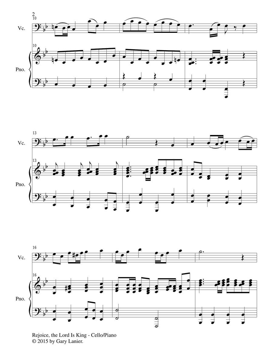 Gary Lanier: Hymns of the Cross & Victory (Duets for Cello & Piano) Gary Lanier: Hymns of the Cross & Victory (Duets for Cello & Piano) Piano scores gallery preview page 3
