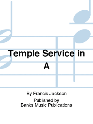 Book cover for Temple Service in A