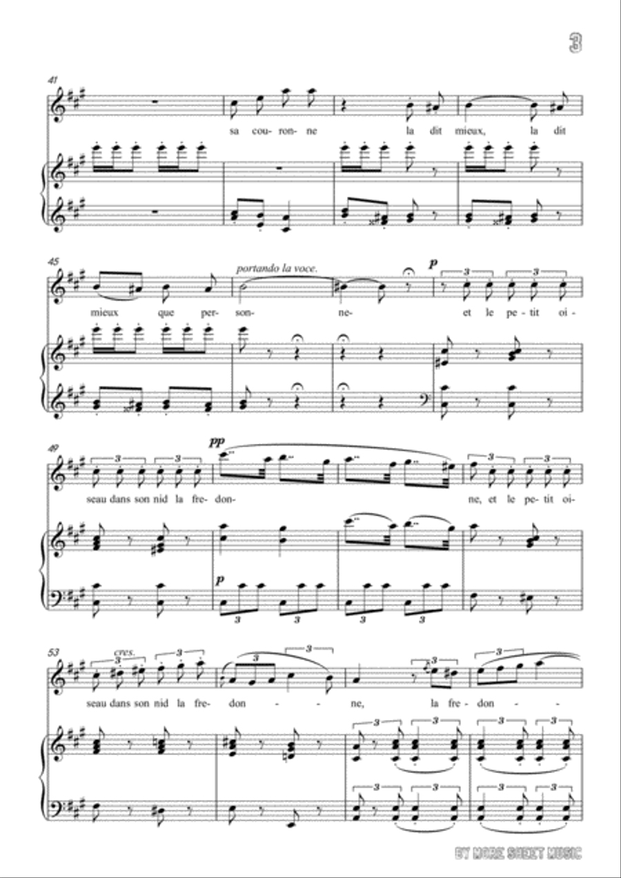 Meyerbeer-Chant de mai in A Major,for Voice and Piano Voice Solo scores gallery preview page 5