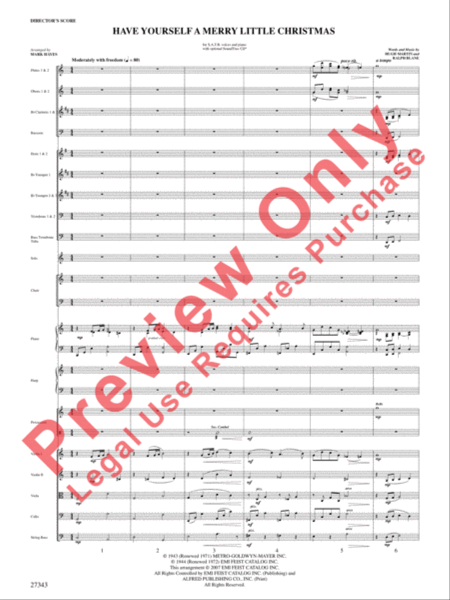 Have Yourself a Merry Little Christmas Choir scores gallery preview page 2