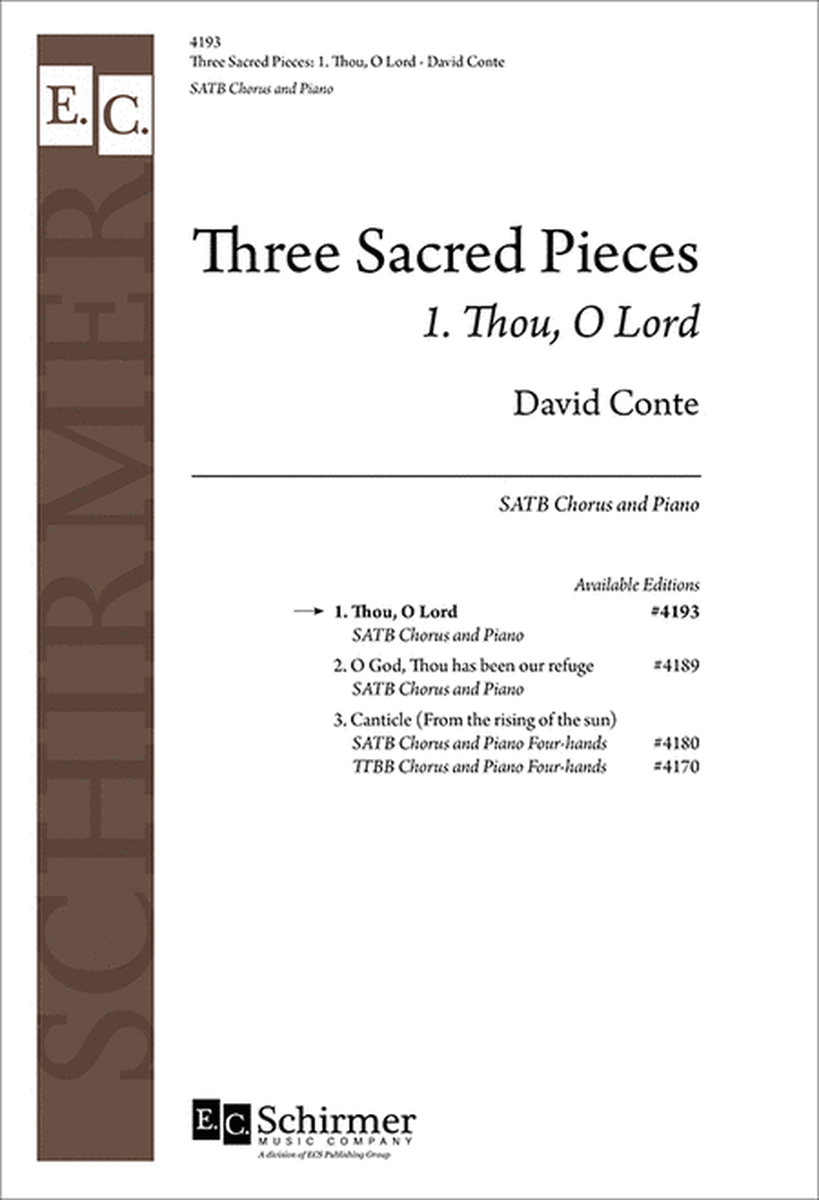 Three Sacred Pieces: 1. Thou, O Lord image number null