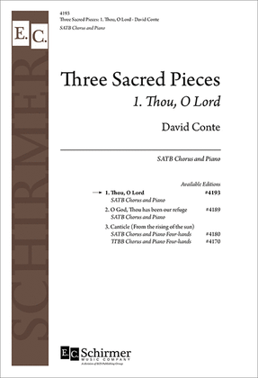 Book cover for Three Sacred Pieces: 1. Thou, O Lord