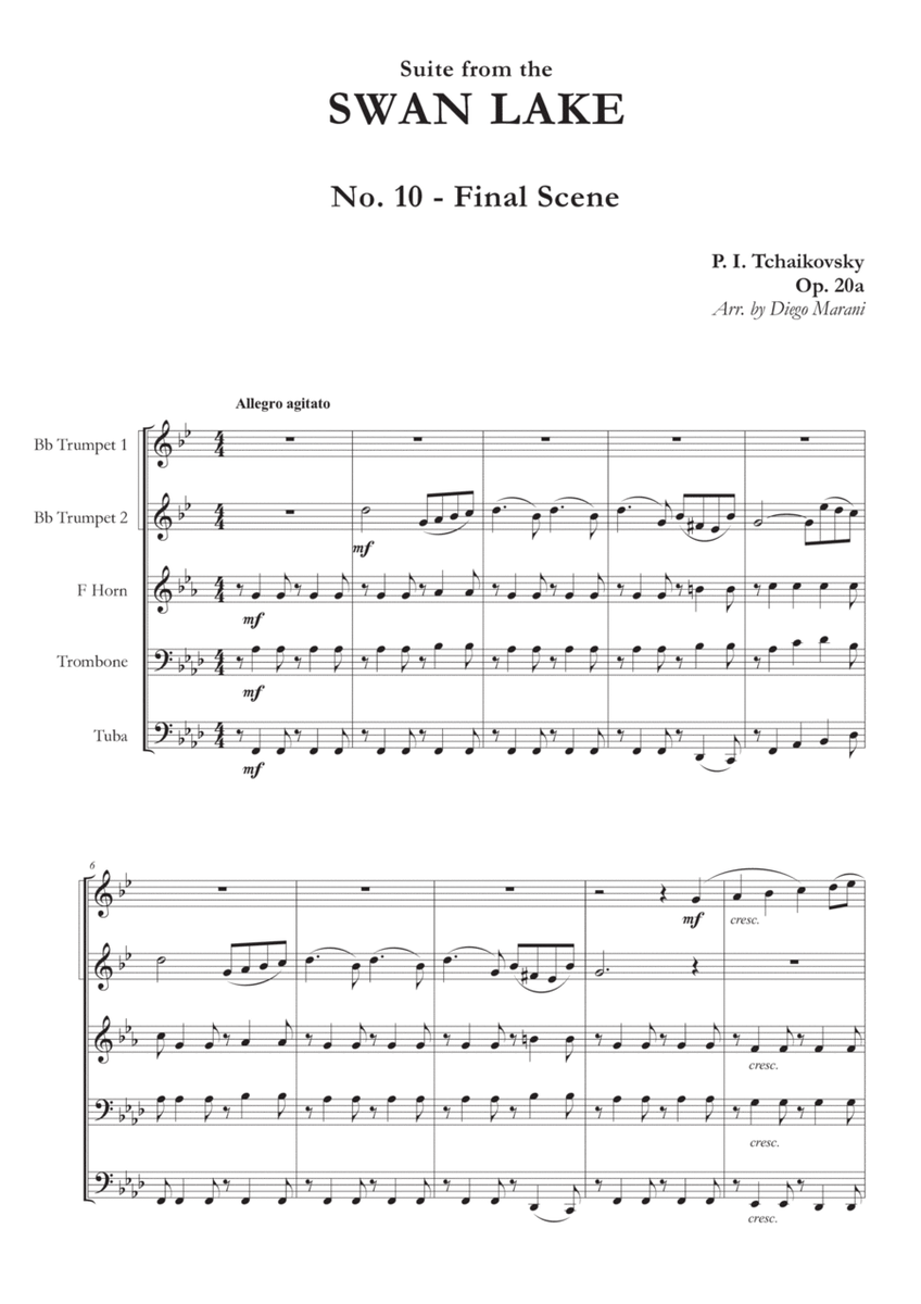"Final Scene" from Swan Lake Suite for Brass Quintet image number null