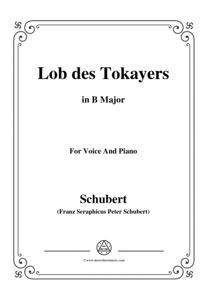 Schubert-Lob des Tokayers,Op.118 No.4,in B Major,for Voice&Piano image number null