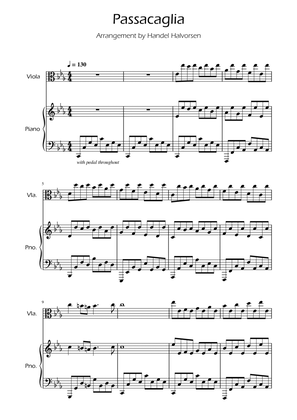 Passacaglia - Handel/Halvorsen - Viola Solo w/ Piano