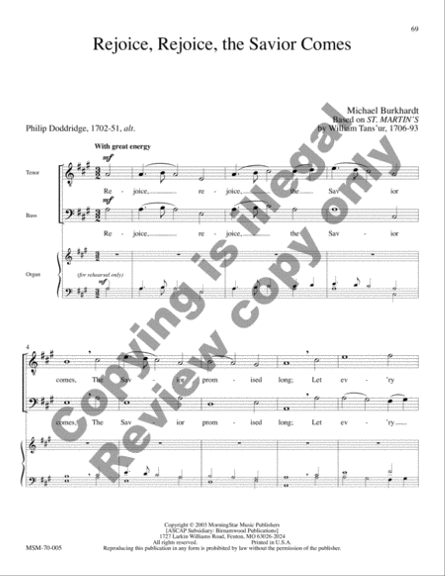 Savior of the Nations, Come (Full Score) Choir scores gallery preview page 71