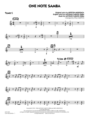 Book cover for One Note Samba (arr. Paul Murtha) - Trumpet 2