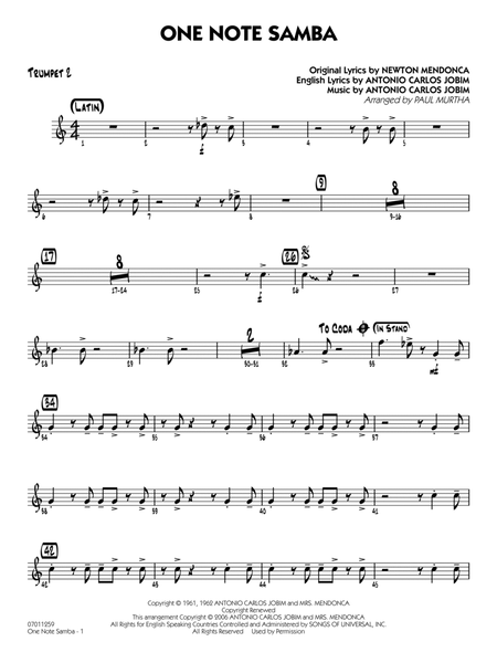 One Note Samba (arr. Paul Murtha) - Trumpet 2