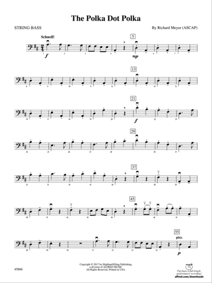 The Polka Dot Polka: String Bass String Orchestra scores gallery preview page 1