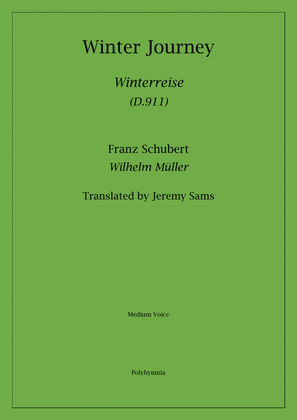 Schubert Winter Journey (Winterreise) translated J. Sams (medium voice)