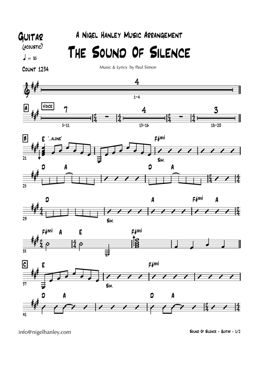 The Sound Of Silence Cover Band scores gallery preview page 6