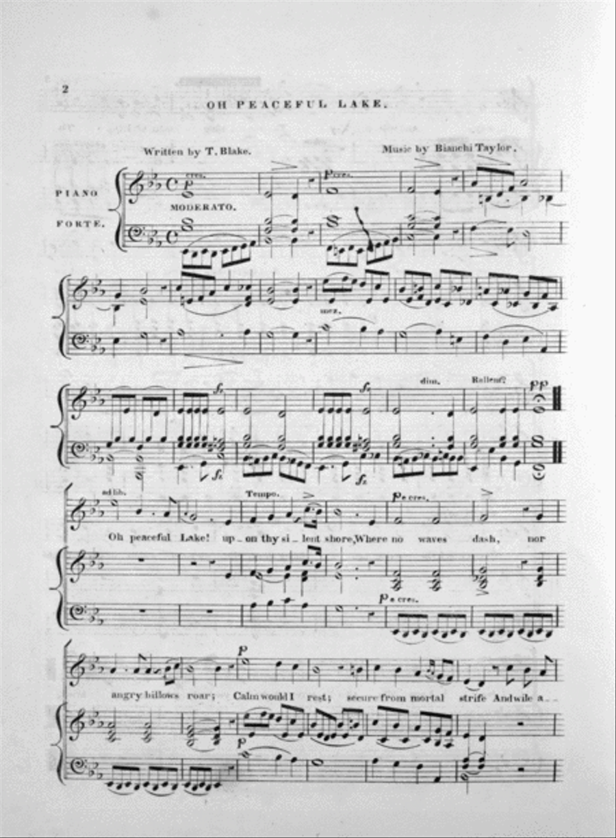 Oh Peaceful Lake Voice scores gallery preview page 2