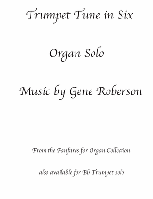 Book cover for Trumpet Tune in Six for Organ