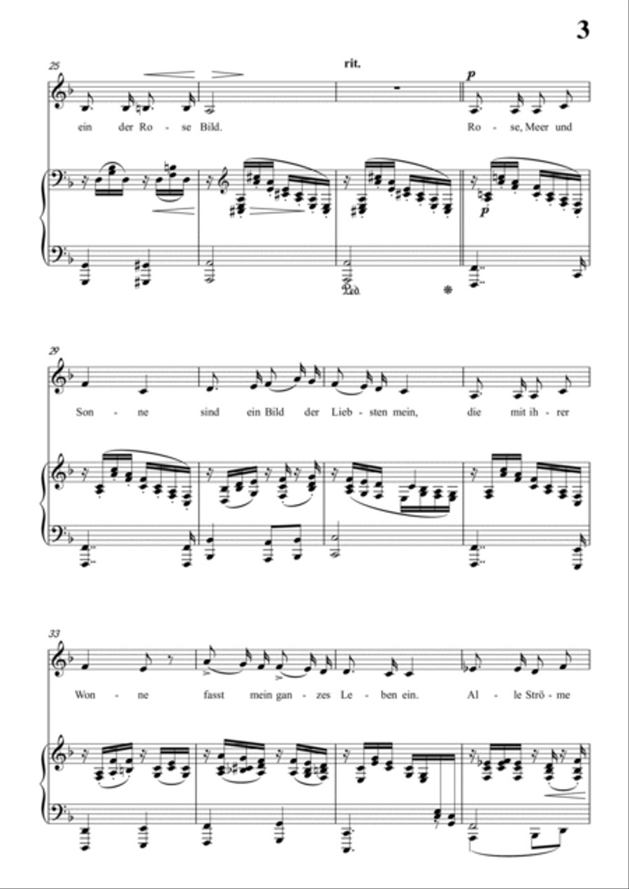 Schumann-Rose,Meer und Sonne in F Major for Voice and Piano Voice Solo scores gallery preview page 4