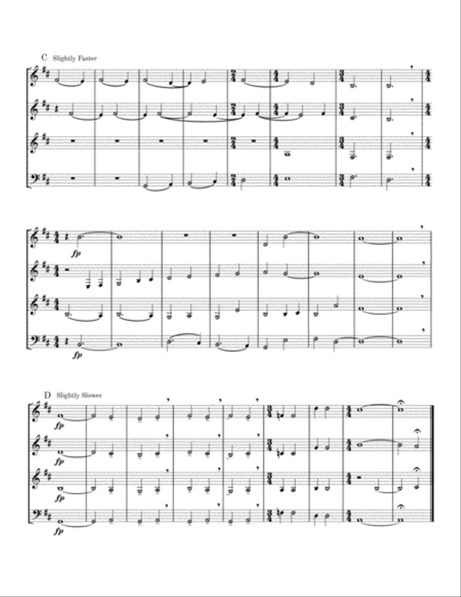 Hymn for Horn Quartet French Horn Quartet scores gallery preview page 3