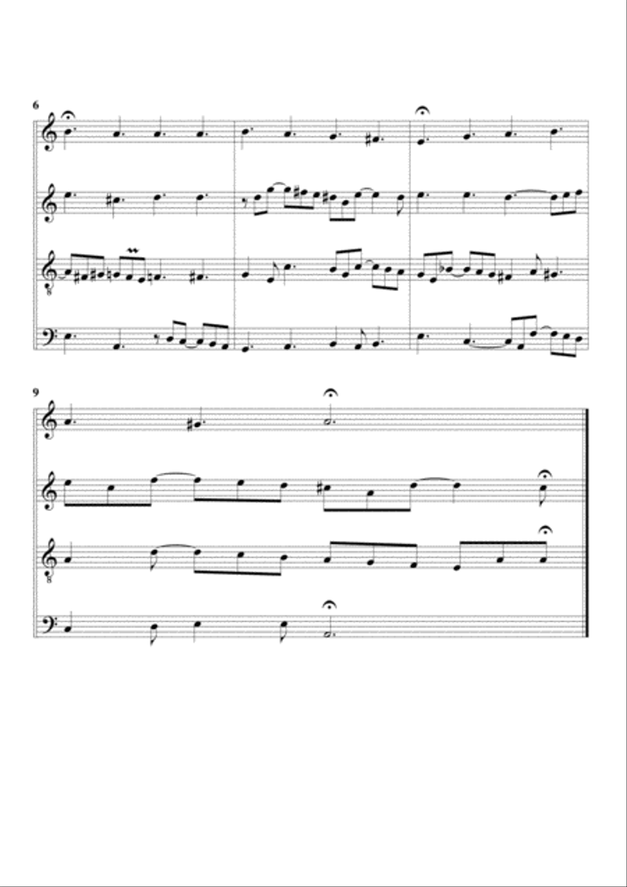 Jesus Christus, unser Heiland, der den Tod ueberwand, BWV 626 from Orgelbuechlein (arrangement for 4 Recorder scores gallery preview page 2