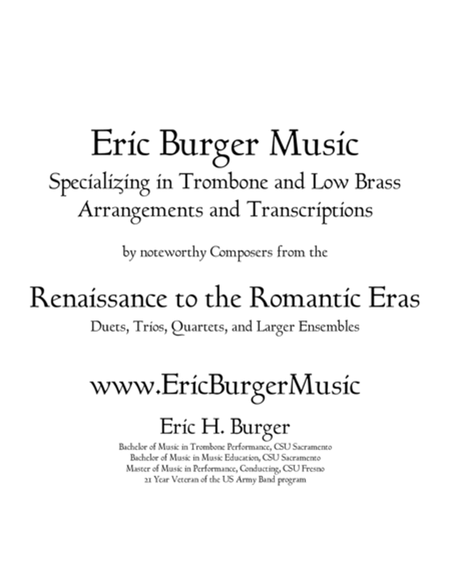 80 Duets for Two Tenor Trombones from the Renaissance Era