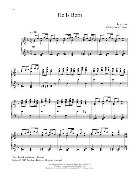 Jazz Carols for Piano