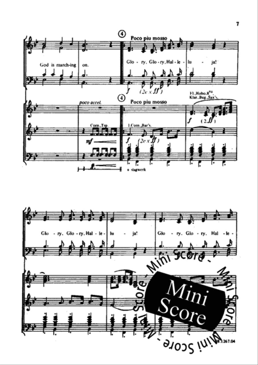 Battle Hymn of the Republic Fanfare Band scores gallery preview page 9