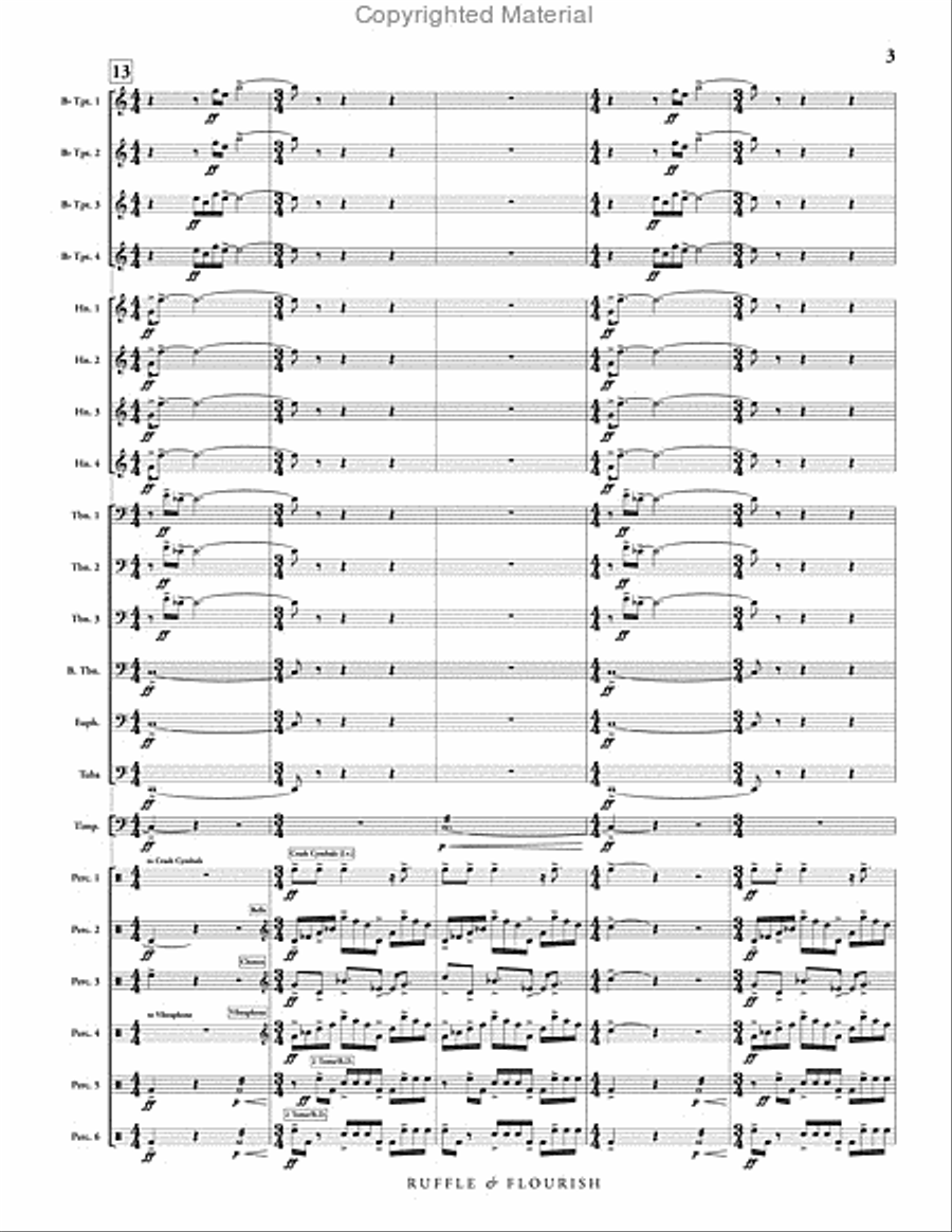 Ruffle and Flourish Percussion Ensemble scores gallery preview page 4