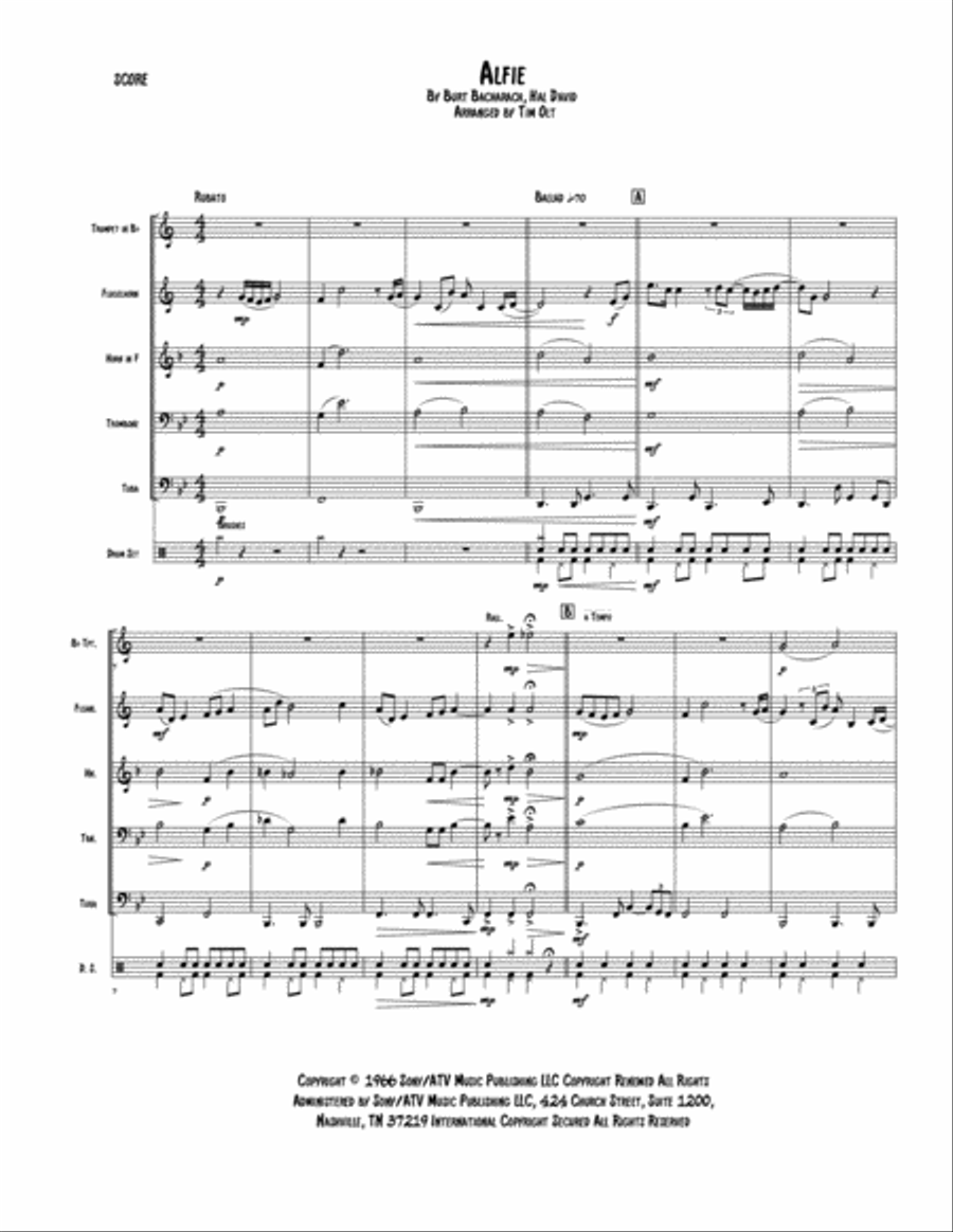 Alfie Brass Ensemble scores gallery preview page 1