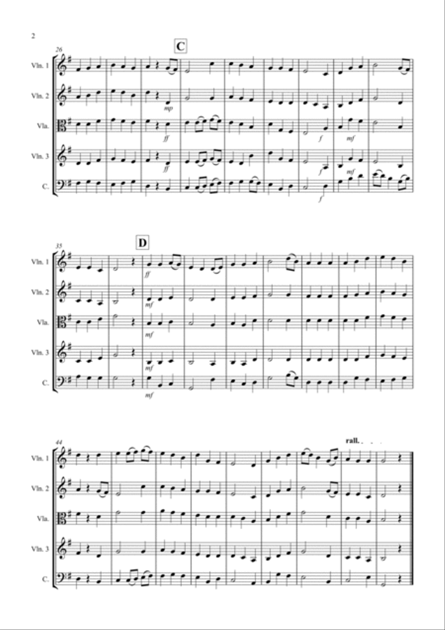 Be Thou My Vision for String Quartet String Quartet scores gallery preview page 2