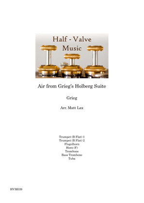 Book cover for Air from Grieg's Holberg Suite (Brass Septet)