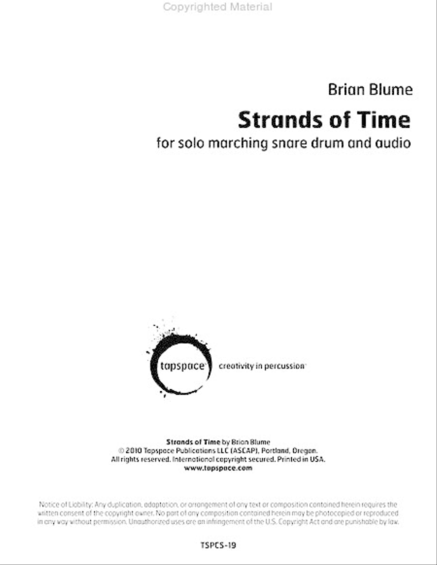 Strands of Time Percussion scores gallery preview page 2