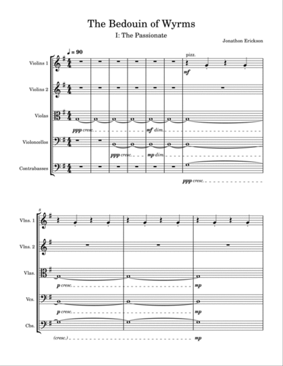 The Bedouin of Wyrms String Orchestra scores gallery preview page 2