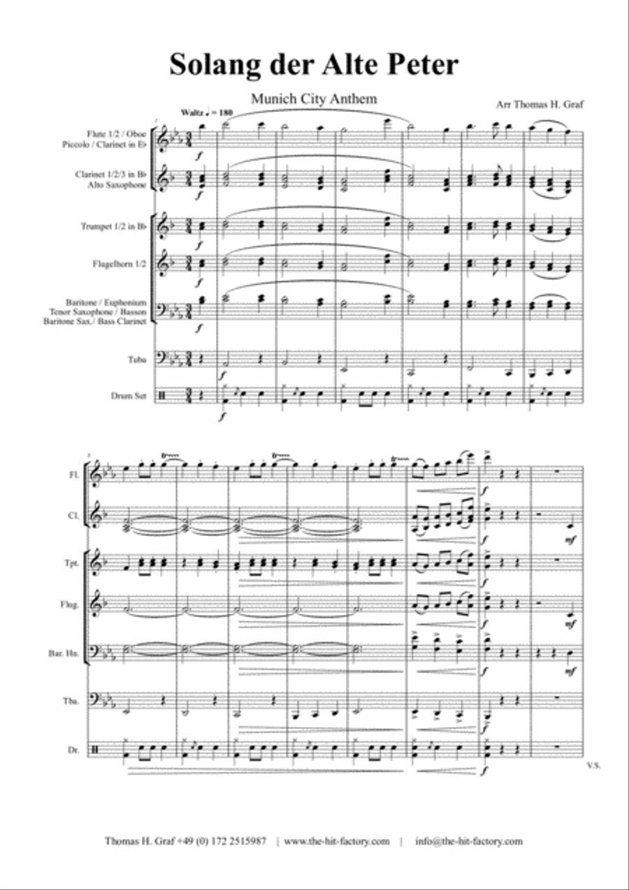 Solang der alte Peter - Munich City anthem - Oktoberfest - Concert Band Concert Band scores gallery preview page 2