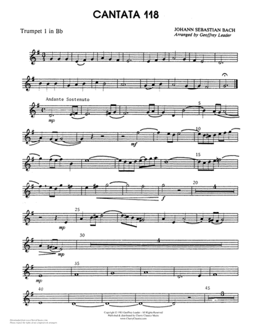 Cantata 118 for Brass Quintet