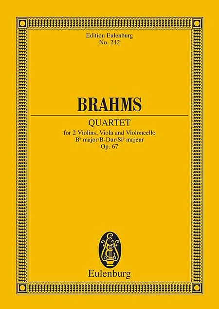 Johannes Brahms: String Quartet in B-flat Major, Op. 67