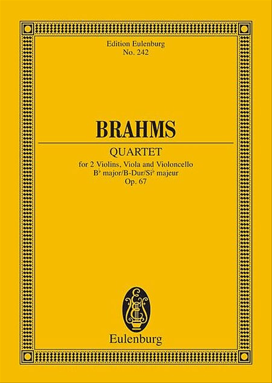 String Quartet in B-flat Major, Op. 67 String Quartet scores gallery preview page 1