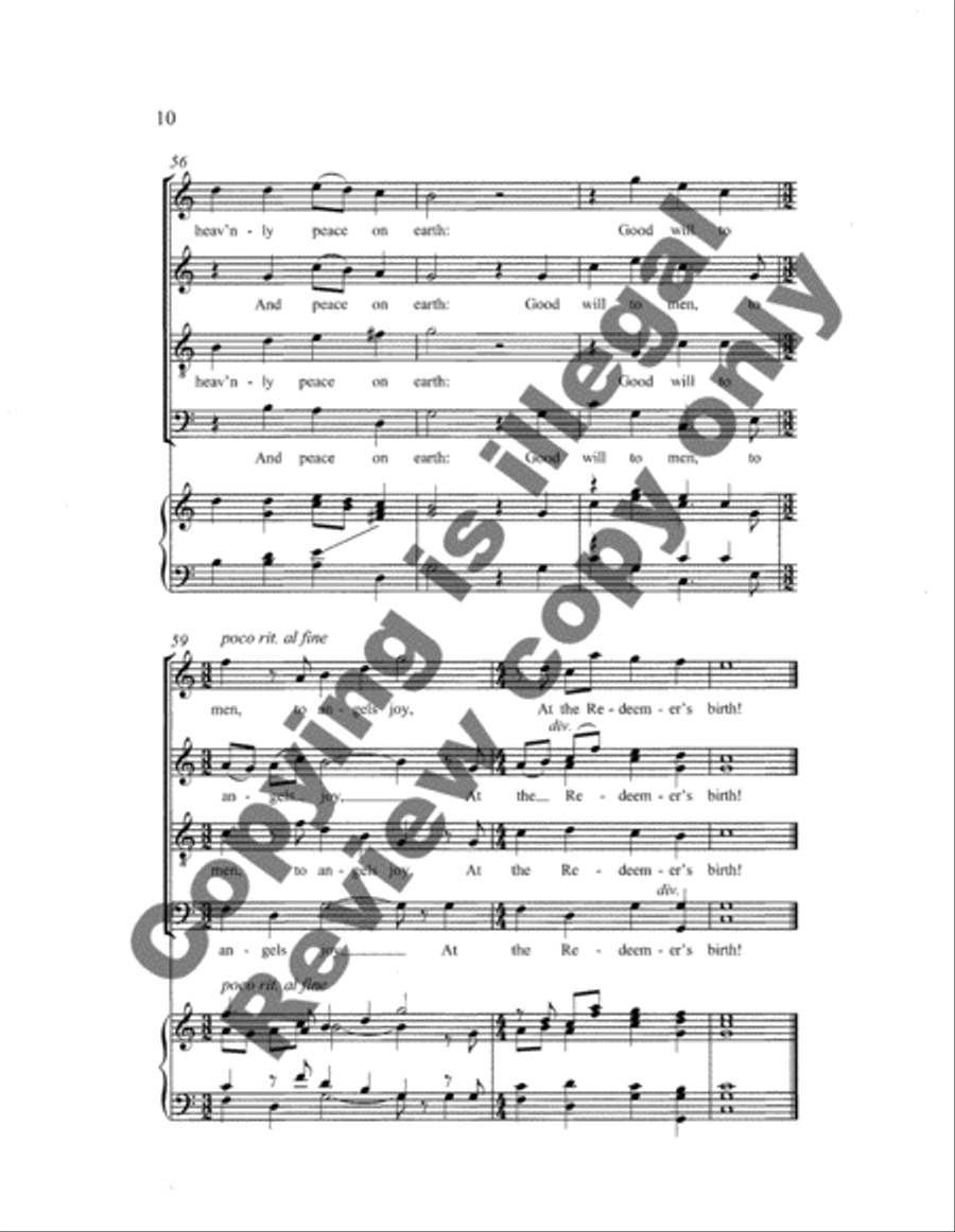 Shepherds and Angels 4-Part scores gallery preview page 9