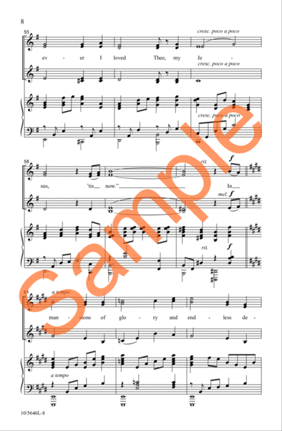 My Jesus, I Love Thee SSAA scores gallery preview page 8