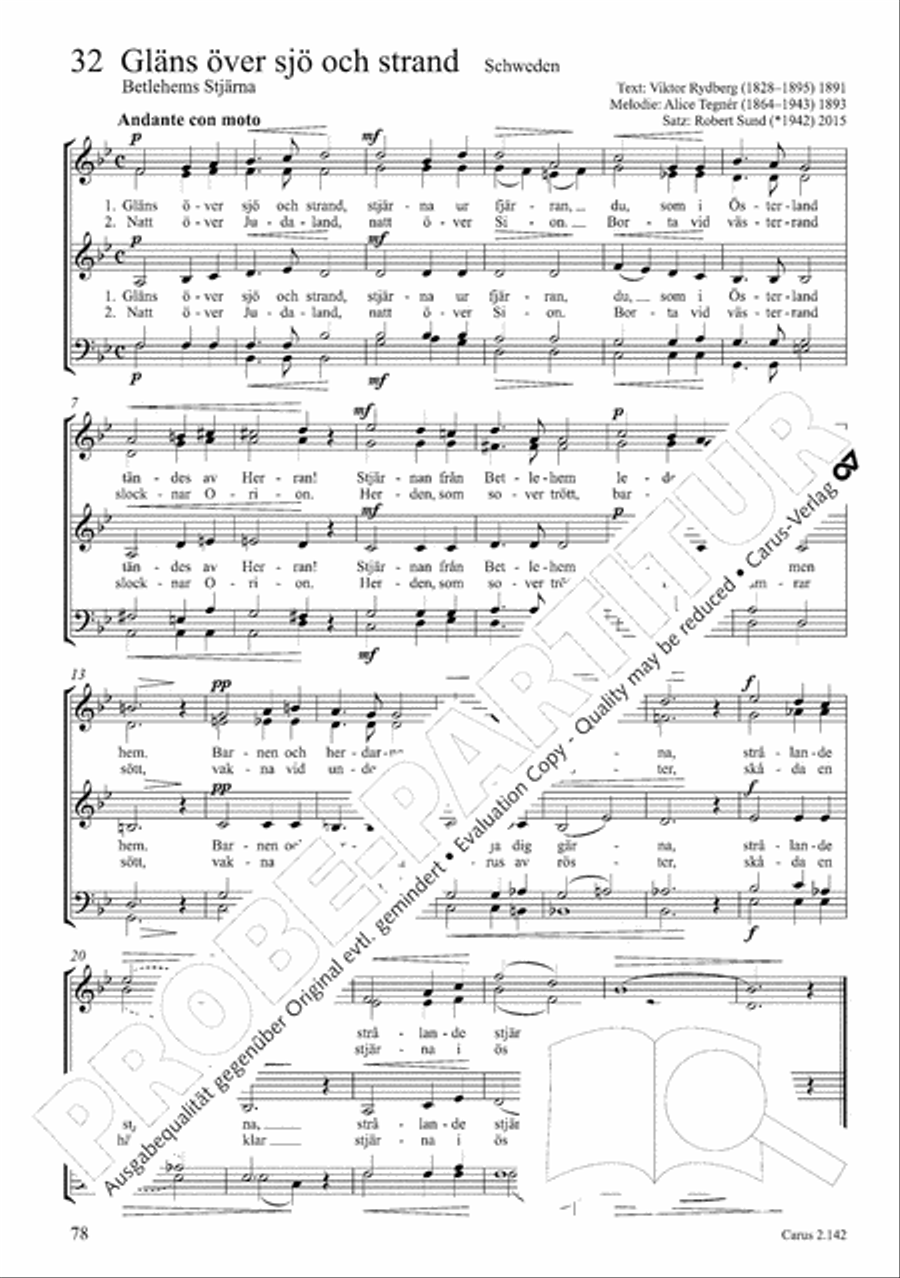 Christmas Carols of the World. Choral collection 4-Part scores gallery preview page 68