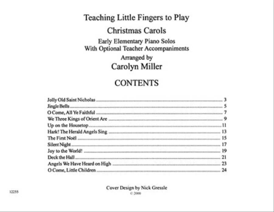 Teaching Little Fingers to Play Christmas Carols Piano Method scores gallery preview page 2