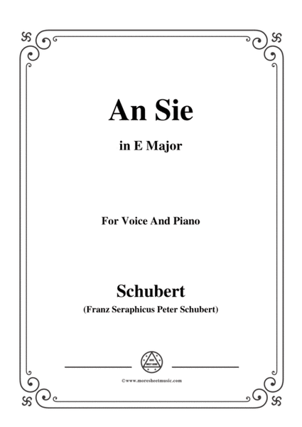 Schubert-An Sie,in E Major,for Voice&Piano image number null