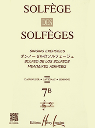 Book cover for Solfege des Solfeges - Volume 7B sans accompagnement