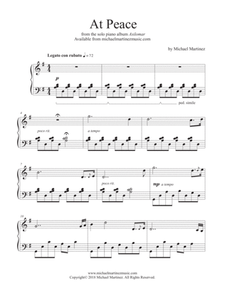 At Peace - original piano solo (New Age)