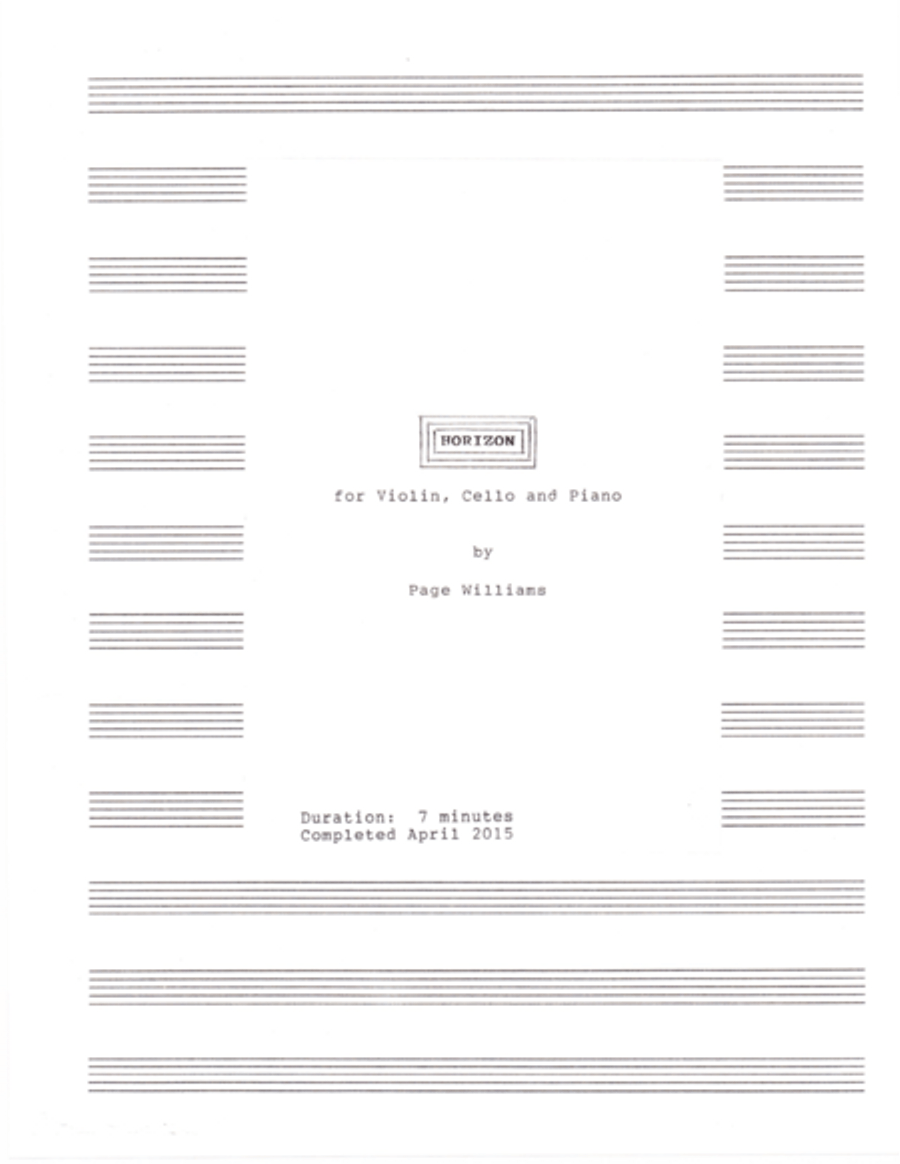 Horizon Horizon Piano Trio scores gallery preview page 1