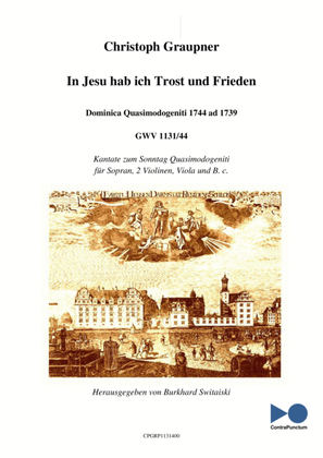 Book cover for Graupner Christoph Cantata In Jesu hab ich Trost und Frieden GWV 1131/44