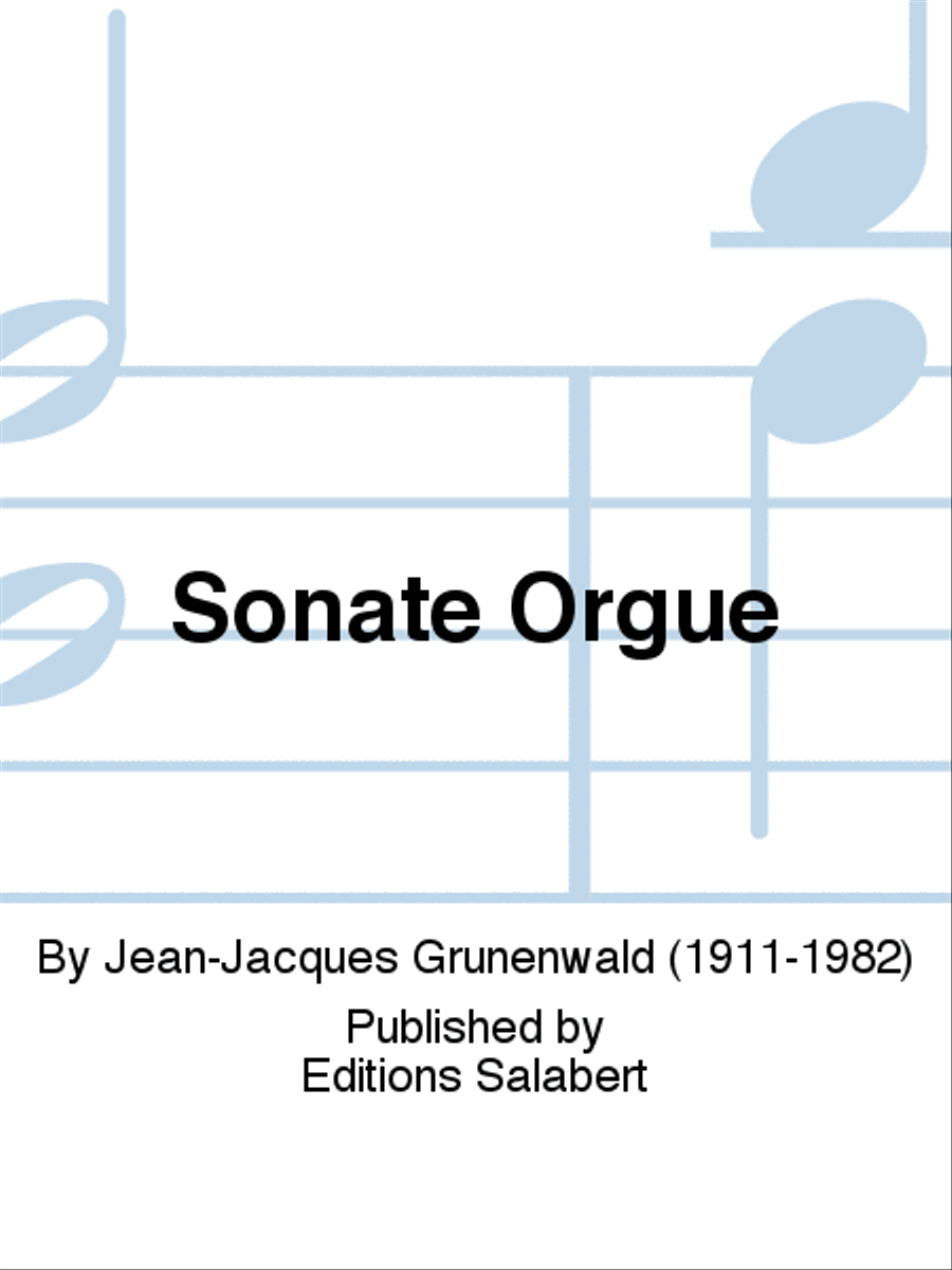 Sonate Orgue Sonate Orgue Organ scores gallery preview page 1