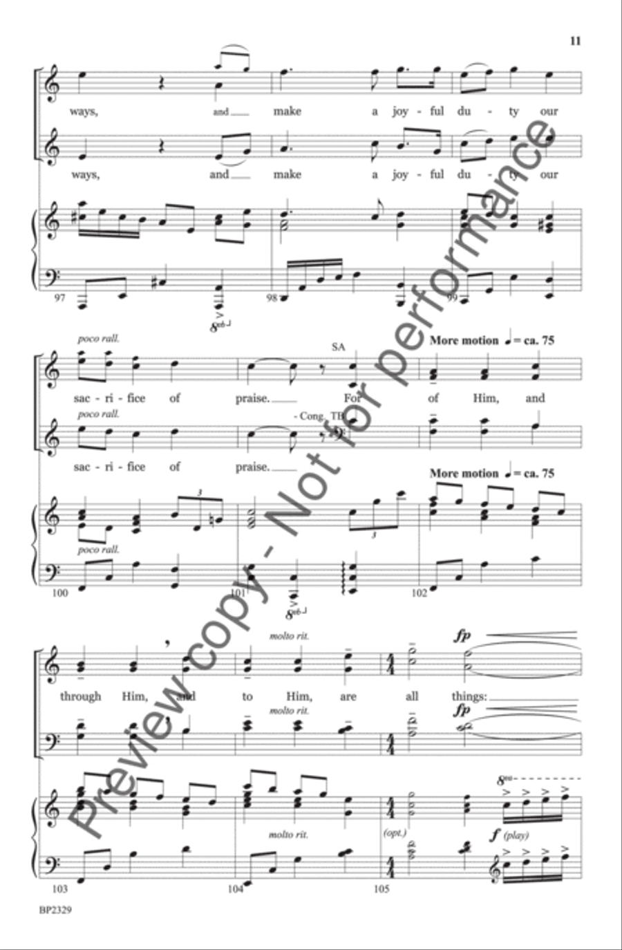 O God Beyond All Praising 4-Part scores gallery preview page 12