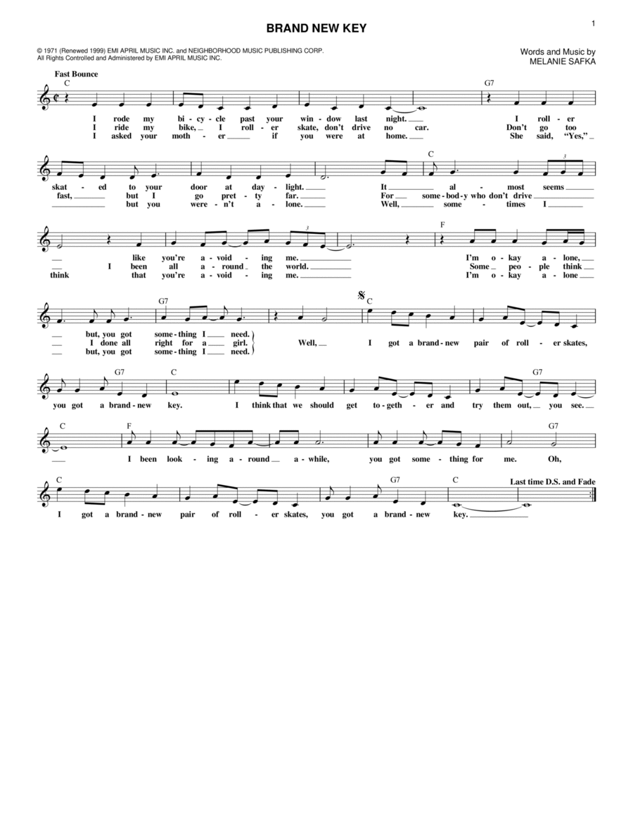 Brand New Key Brand New Key Electric Guitar scores gallery preview page 1