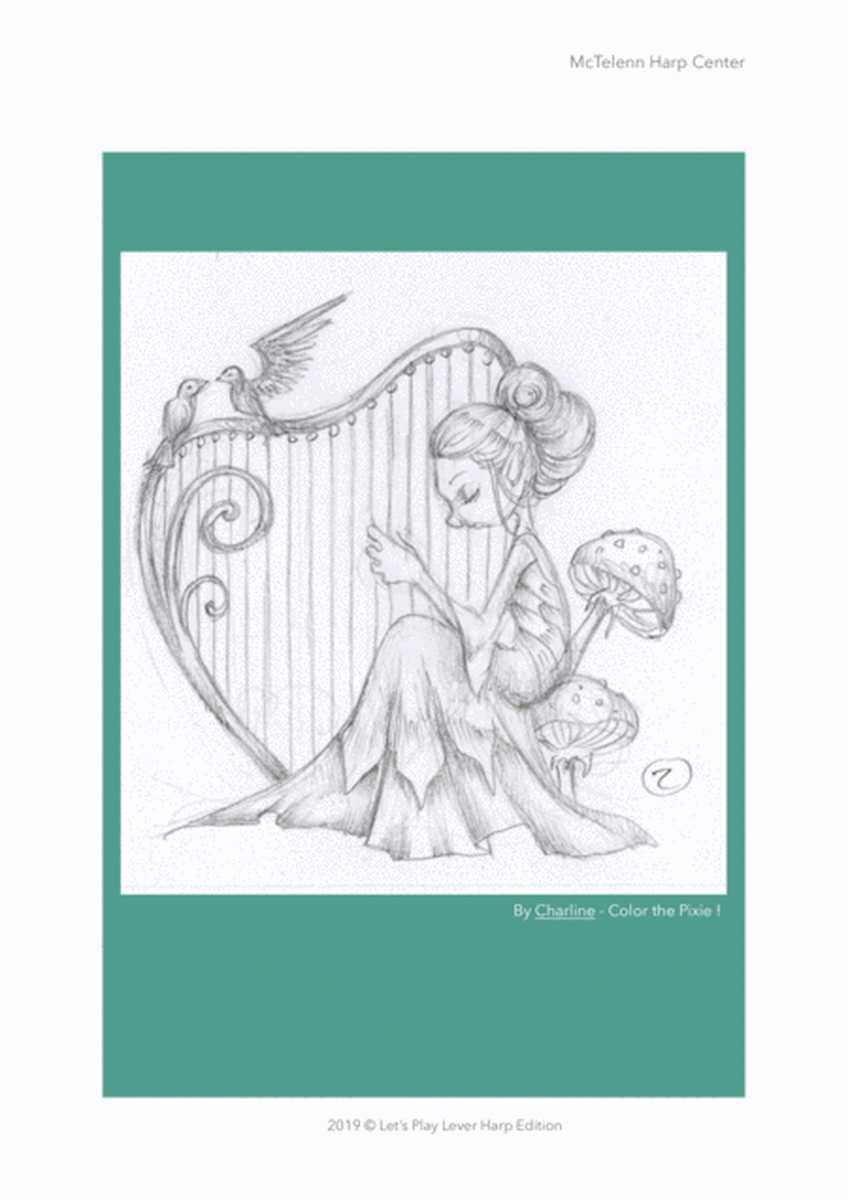 Kenavo Friend - 2019 version ﻿- Video Course Link + Fingerings + Sight-Reading Help Booklet for Lever Harp - By Eve McTelenn - Intermediate Level image number null
