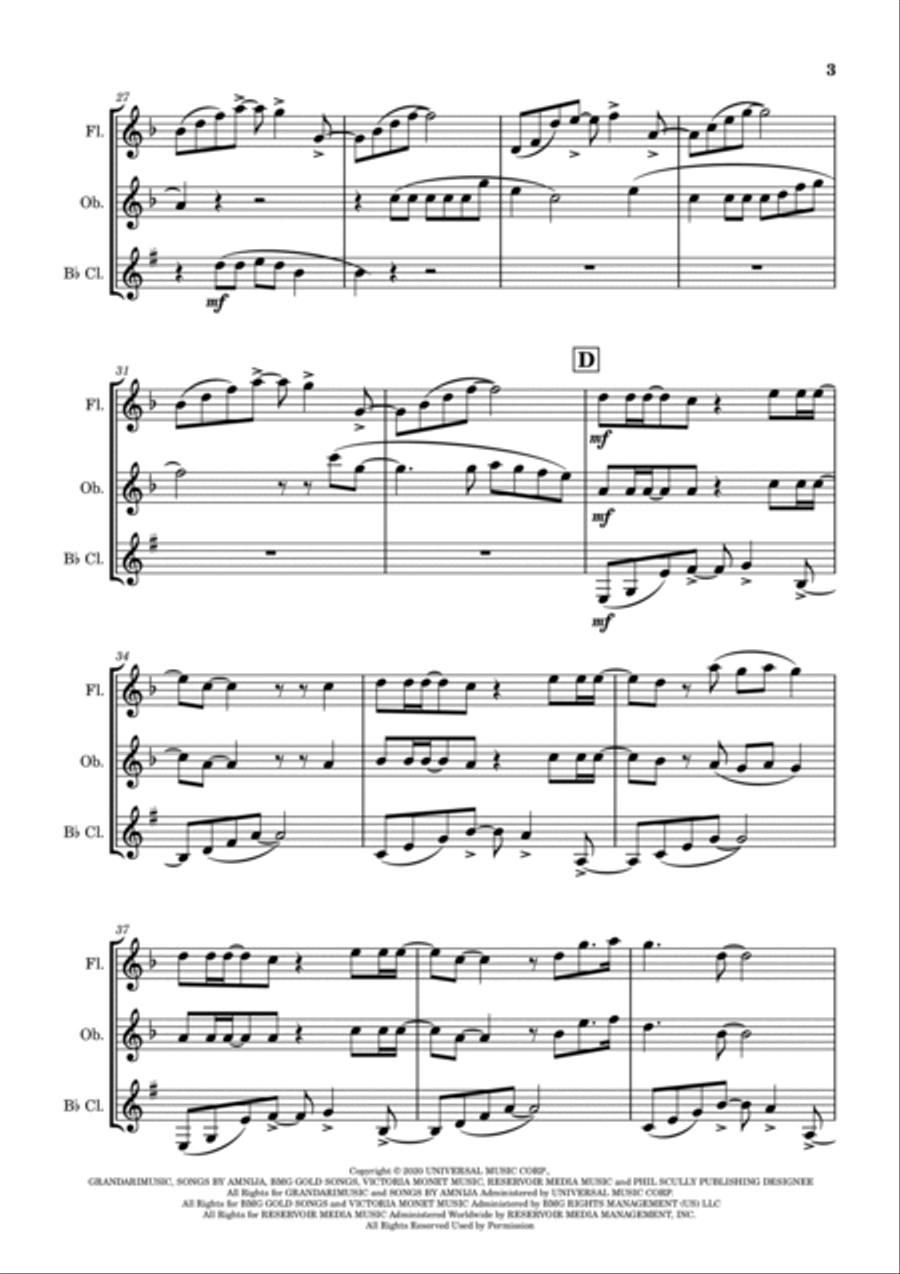 Positions Woodwind Trio scores gallery preview page 3